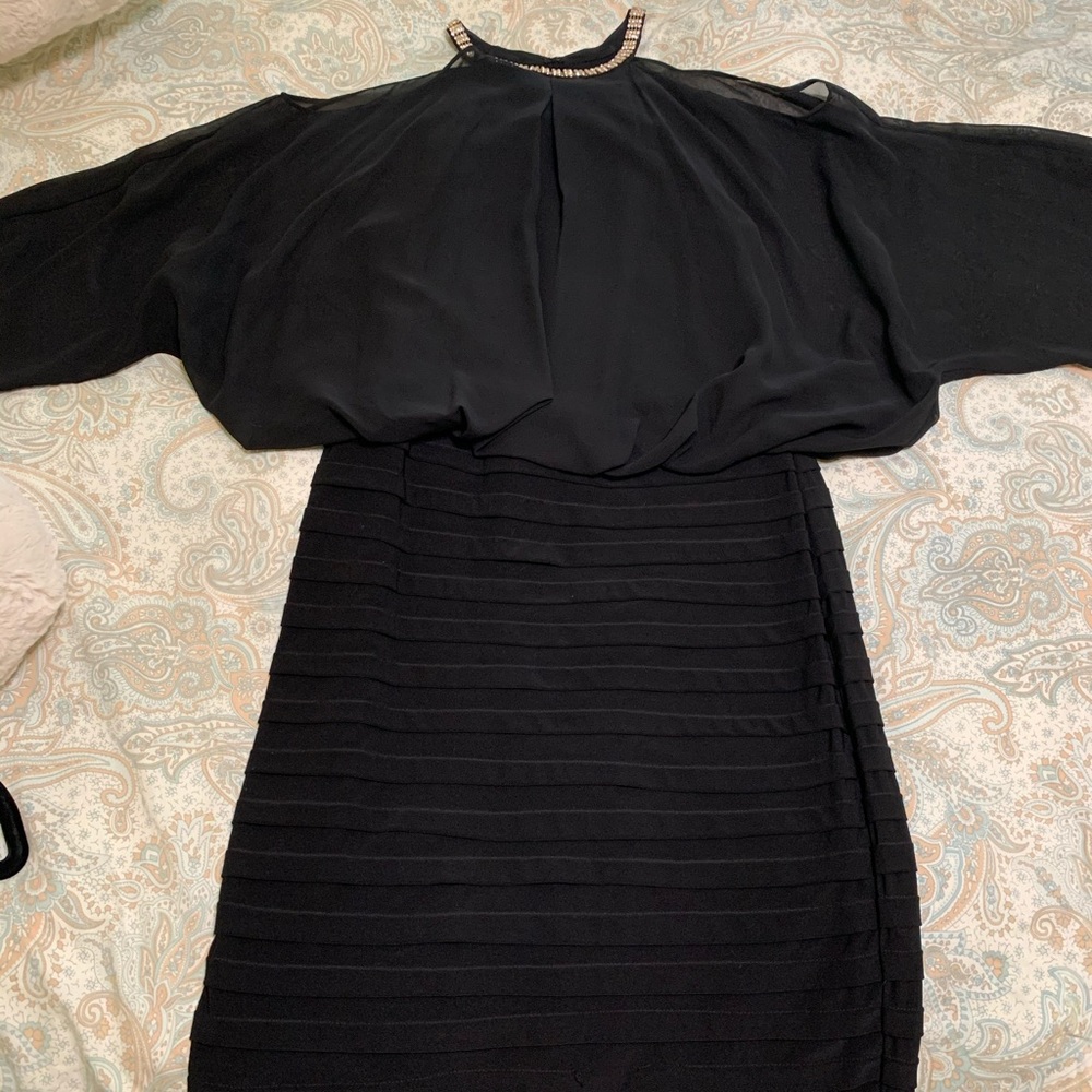 Little black dress, stretch & fitted, size 8